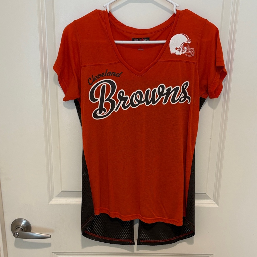 NFL Cleveland Browns Women's Orange Jersey Top